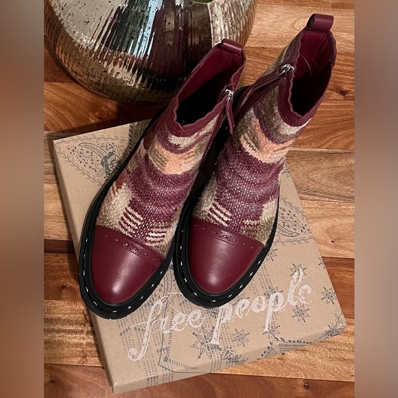 New In Box- Free People- Chelsea Tate Boot- Mulberry Mix- Size 8.5 - Picture 8 of 15